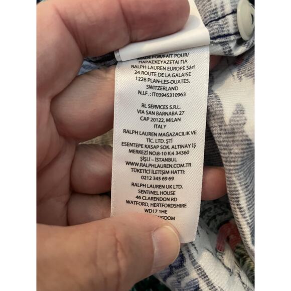 Polo Ralph Lauren Shirt Mens Large Ski Print Corduroy Classic Fit Button Up AOP - Picture 11 of 15